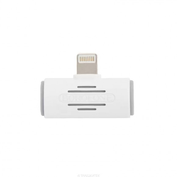 Аудио переходник Borofone BV6 Comfortable Apple Dual Lightning Digital Audio Converter, белый Аудио переходник Borofone BV6 Comfortable Apple Dual Lightning Digital Audio Converter, белый