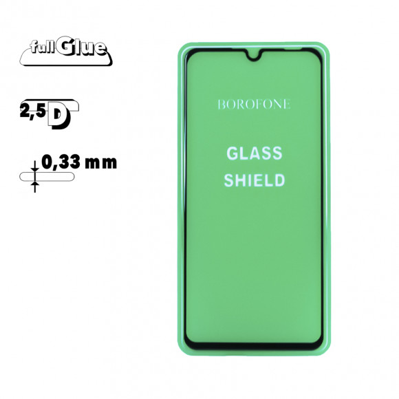 Защитное стекло Borofone Elephant для Huawei P30 Lite, Nova 4E 2.5D, 0.33 мм с черной рамкой