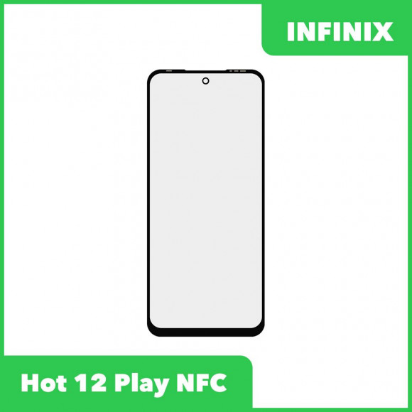 Стекло + OCA пленка для переклейки Infinix Hot 12 Play NFC (черный)