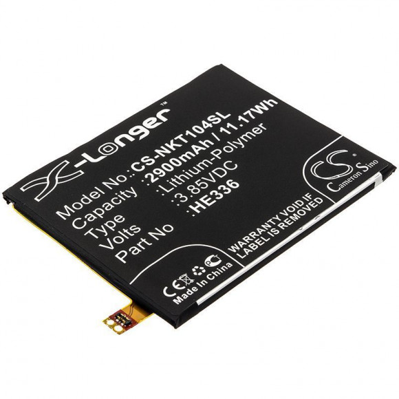 Аккумулятор (батарея) CS-NKT104SL, HE336, HE321 для телефона Nokia 5, 5 Dual Sim, 3.85В, 2900мАч, 11.17Wh