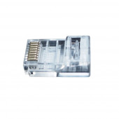 Разъём BNH, RJ45, кат. 5е, неэкр., обжимной, для кабеля, 100 шт, цвет: прозрачный Разъём BNH, RJ45, кат. 5е, неэкр., обжимной, для кабеля, 100 шт, цвет: прозрачный