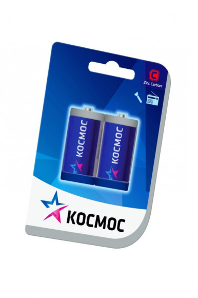 Батарейка (элемент питания) Космос R14 BL2, 1 штука