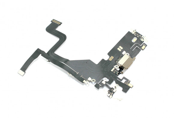 Шлейф с разъемом зарядки и микрофоном для Apple iPhone 13 Pro, золотистый