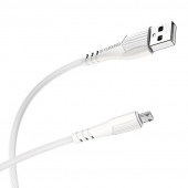 Кабель USB BOROFONE (BX37) Wieldy microUSB (1м) (белый)