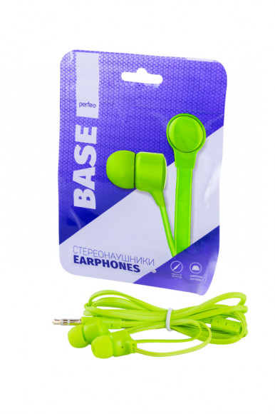Наушники Perfeo Base PF_B4204, лайм, BL1