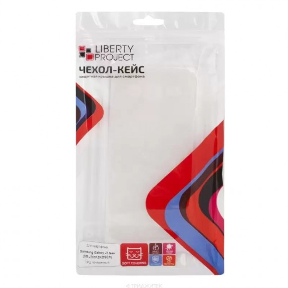Чехол силиконовый "LP" для Samsung Galaxy J7 Neo (J701F) (SM-J701FZKDSER) TPU, прозрачный (европакет)