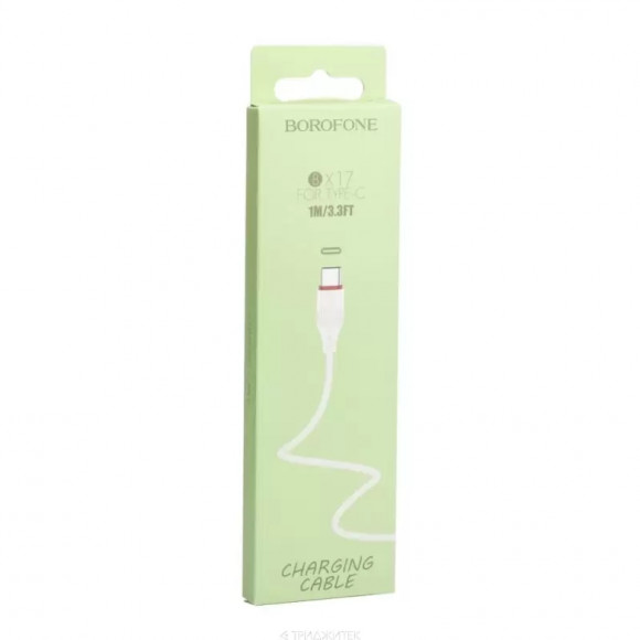 USB кабель Borofone BX17 Enjoy Charging Data Cable For Type-C, белый
