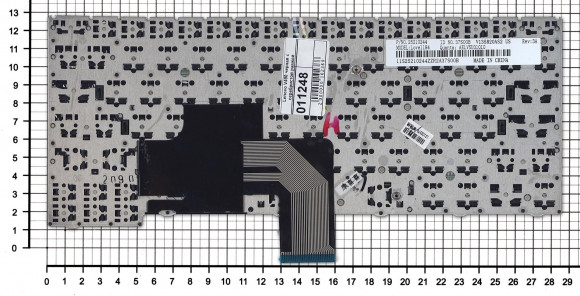 Клавиатура для ноутбука Lenovo V490, V490U, V490UA, черная с серебристой рамкой Клавиатура для ноутбука Lenovo V490, V490U, V490UA, черная с серебристой рамкой