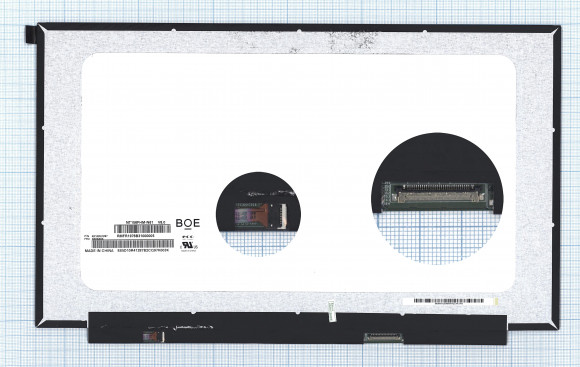 Матрица NT156FHM-N61, 15.6", TN, 1920x1080 (Full HD), 30 pin, LED, Slim (тонкая), без креплений, матовая