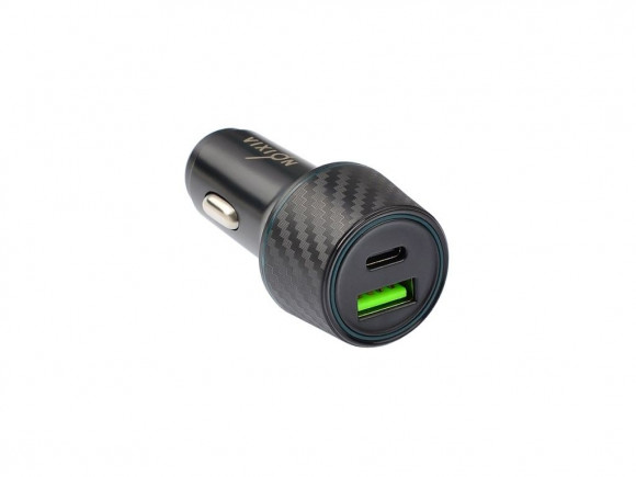 Автомобильное зарядное устройство U7 Fast Charger (1-USB 3A/1-PD Type-C) 38W, черный (Vixion) Автомобильное зарядное устройство U7 Fast Charger (1-USB 3A/1-PD Type-C) 38W, черный (Vixion)