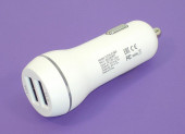 Автомобильное зарядное устройство Amperin CCW2USB USB 1 DC 5V/2.1A USB 2 5V/1A, белый Автомобильное зарядное устройство Amperin CCW2USB USB 1 DC 5V/2.1A USB 2 5V/1A, белый