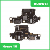 Системный разъем (разъем зарядки) для Huawei Honor 10 (COL-L29), разъём гарнитуры, микрофон (оригинал) Системный разъем (разъем зарядки) для Huawei Honor 10 (COL-L29), разъём гарнитуры, микрофон (оригинал)