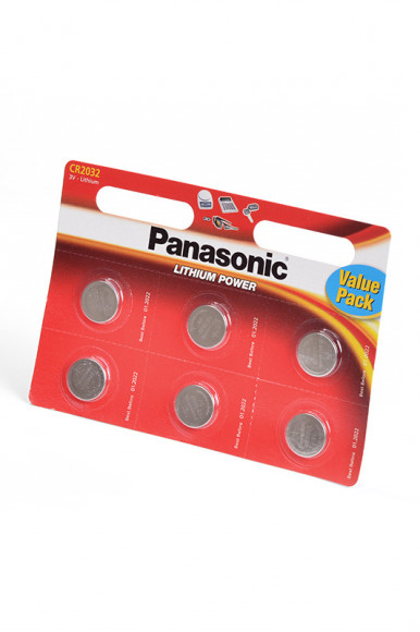 Батарейка (элемент питания) Panasonic Lithium Power CR-2032EL/6BW CR2032 BL6, 1 штука