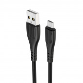 Кабель USB BOROFONE (BX37) Wieldy microUSB (1м) (черный)