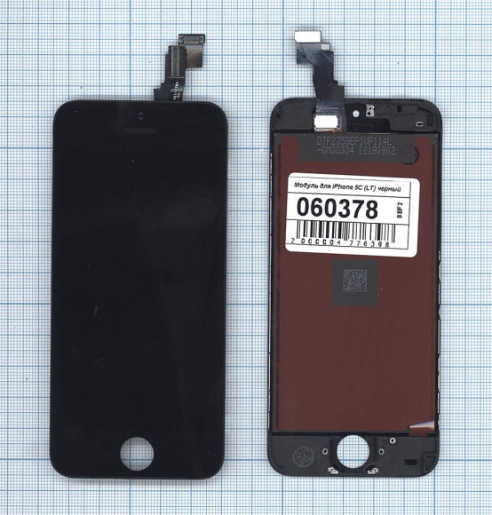 Дисплей для Apple iPhone 5C в сборе с тачскрином (LT), черный