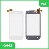 Сенсорное стекло (тачскрин) для Fly Quad Miracle 2 (IQ442), белый
