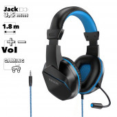 Гарнитура игровая BOROFONE BO104 Phantom 3.5 мм, накладная, 1.8м (голубой)