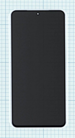 Защитное стекло Privacy "Анти-шпион" для Xiaomi Poco M3 Pro, черное
