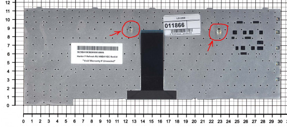 Клавиатура для ноутбука LG LE50, LM60, LM70, LS55, LS70 V1, черная