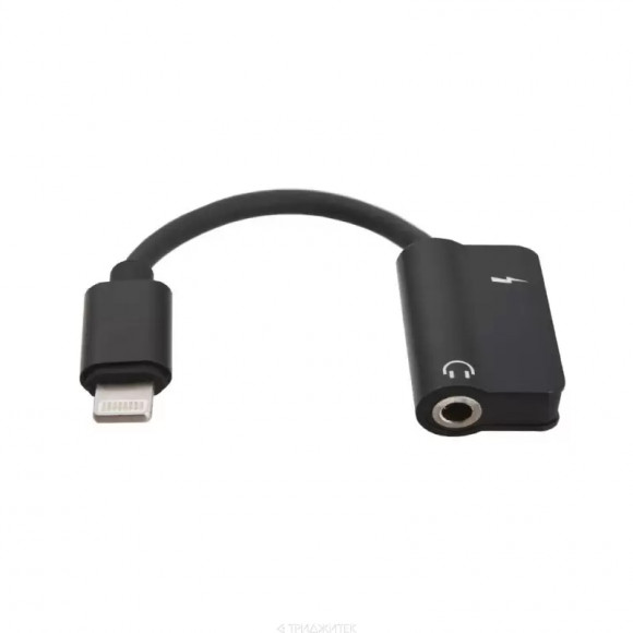Аудиокабель переходник "LP" Apple 8-pin на 3.5 мм. + зарядка (черный, европакет) Аудиокабель переходник "LP" Apple 8-pin на 3.5 мм. + зарядка (черный, европакет)