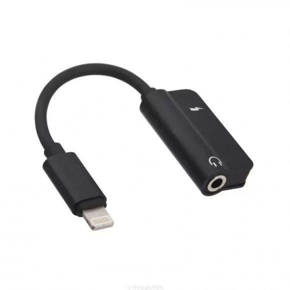 Аудиокабель переходник "LP" Apple 8-pin на 3.5 мм. + зарядка (черный, европакет) Аудиокабель переходник "LP" Apple 8-pin на 3.5 мм. + зарядка (черный, европакет)