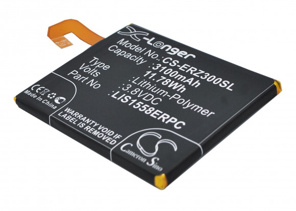 Аккумулятор CS-ERZ300SL, LIS1558ERPC для Sony Xperia Z3 D6603, 3.8В, 3100мАч, 11.78Wh