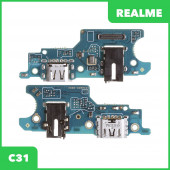 Системный разъем (разъем зарядки) для Realme C31, разъем гарнитуры и микрофон Системный разъем (разъем зарядки) для Realme C31, разъем гарнитуры и микрофон