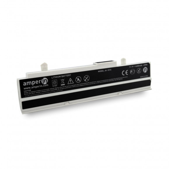 Аккумулятор (батарея) Amperin AI-1015W для ноутбука Asus Eee 1015, 11.1В, 4400мАч, 49Wh белая