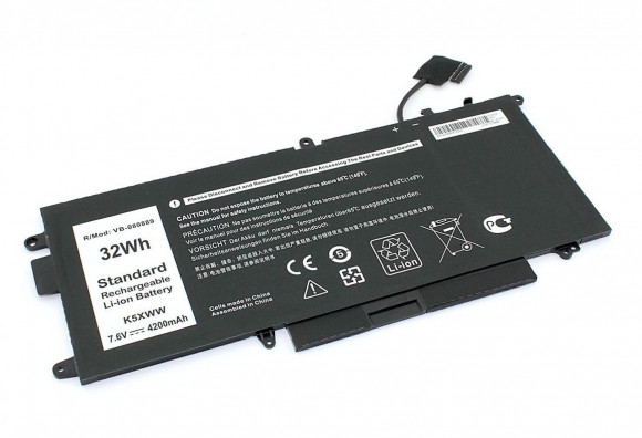 Аккумулятор (батарея) K5XWW для ноутбука Dell Latitude 12 5289, 7.6В 4200мАч (OEM)