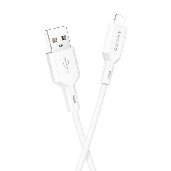 Кабель USB BOROFONE (BX70) для iPhone Lightning 8 pin (1м) (белый)
