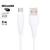 USB кабель Borofone BX18 Optimal Charging Data Cable For Micro, 2 метра, белый USB кабель Borofone BX18 Optimal Charging Data Cable For Micro, 2 метра, белый