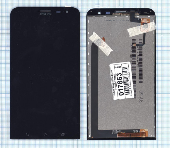 Модуль (матрица + тачскрин) для Asus ZenFone 2 Laser (ZE600KL), черный