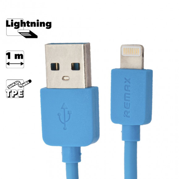 USB кабель Remax Light Series 1M Cable RC-006i для Apple 8-pin, синий