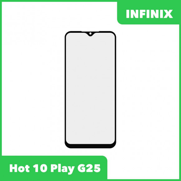 Стекло + OCA пленка для переклейки Infinix Hot 10 Play G25 (черный)