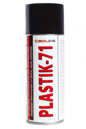 Прозрачный лак для печатныx плат и электронныx компонентов Solins Plastik-71, 400мл., аэрозоль