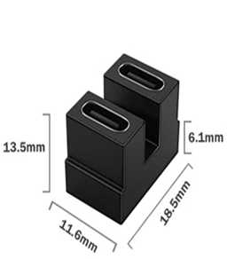 Переходник USB 4 Type C мама-мама разворот