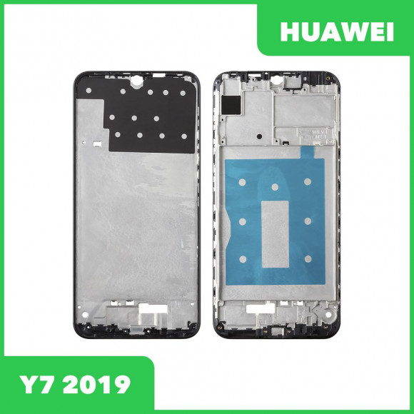 Рамка дисплея (средняя часть) для Huawei Y7 2019 (DUB LX1), черная