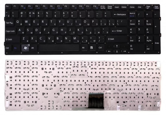 Клавиатура для ноутбука Sony Vaio VPC-EC, черная