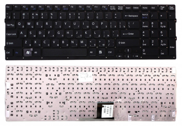 Клавиатура для ноутбука Sony Vaio VPC-EC, черная Клавиатура для ноутбука Sony Vaio VPC-EC, черная