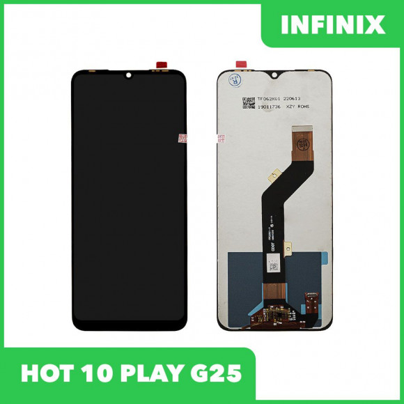 LCD дисплей для Infinix Hot 10 Play G25 в сборе с тачскрином, Premium Quality, черный