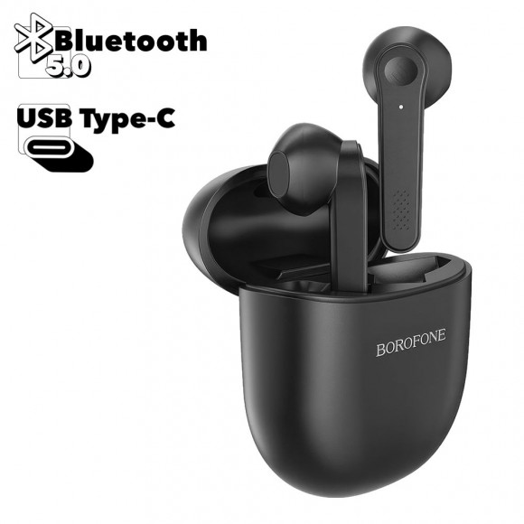 TWS Bluetooth гарнитура Borofone BE49 Serenity TWS Wireless BT Headset, черная