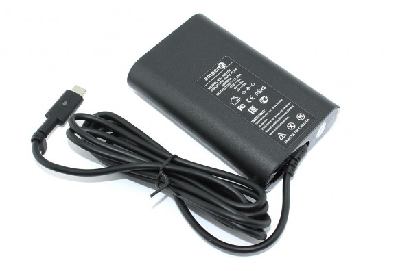 Блок питания (сетевой адаптер) Amperin Dell 5V 3A - 20V 3,25A 65W Type-C тонкий корпус