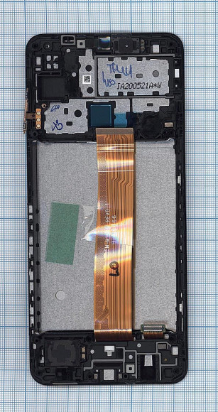 Дисплей для Samsung Galaxy M12 SM-M127 черный с рамкой