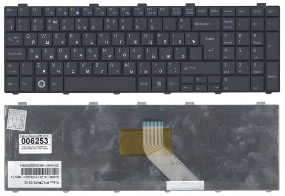 Клавиатура для ноутбука Fujitsu Lifebook AH530, AH531, NH751, черная