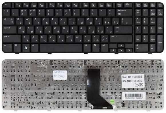 Клавиатура для ноутбука HP Pavilion G60, Compaq Presario CQ60, черная