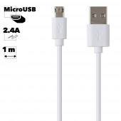 USB кабель "LP" MicroUSB двусторонние разъемы USB-MicroUSB (1 метр) (белый, европакет) USB кабель "LP" MicroUSB двусторонние разъемы USB-MicroUSB (1 метр) (белый, европакет)