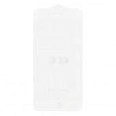 Защитное стекло "LP" для Apple iPhone 8, 7 Plus Tempered Glass 3D с рамкой 0.33 мм, 9H, белое (ударопрочное)