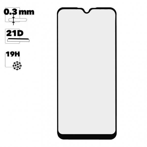 Защитное стекло для Xiaomi Mi A3 Full Curved Glass 21D 0, 3 мм (оранжевая подложка)