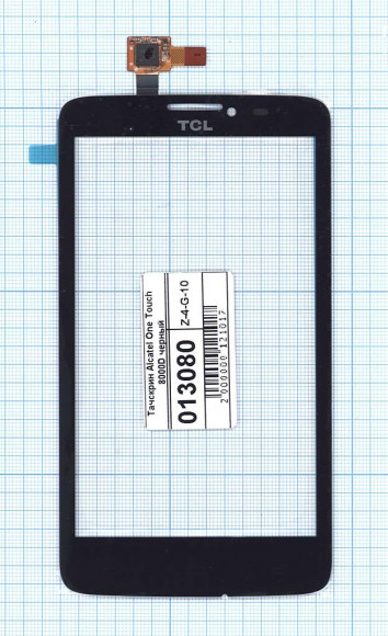 Сенсорное стекло (тачскрин) для Alcatel One Touch Scribe Easy 8000D, черный