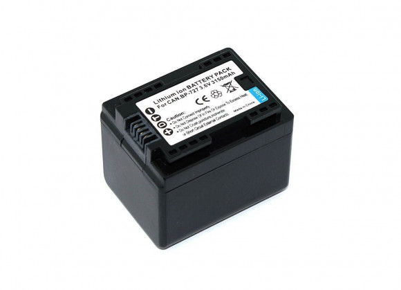 Аккумулятор BP-727 для видеокамеры Canon LEGRIA HF M50, 3.6В, 3150мАч